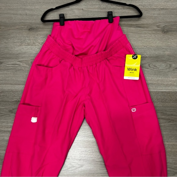 WINK maternity NWT pink jogger scrubs V13 - Picture 3 of 6